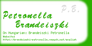 petronella brandeiszki business card